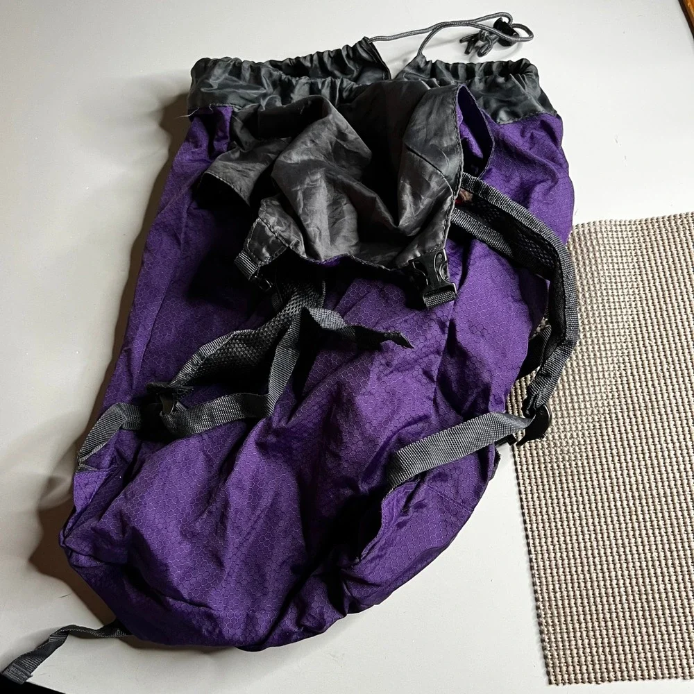 Regatta Great Outdoors 25L Packable Backpack Purple Honeycomb Ripstop Daypack